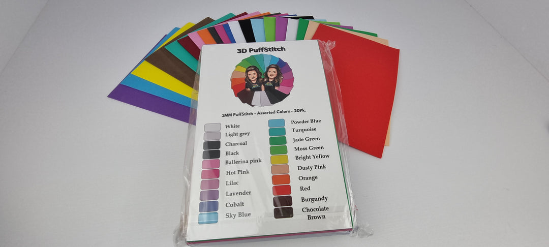 3mm PUFF STITCH Sheets (20Pack)