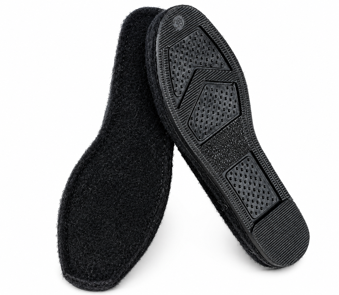 #1800 | Black Espadrille Soles Medium Wedge