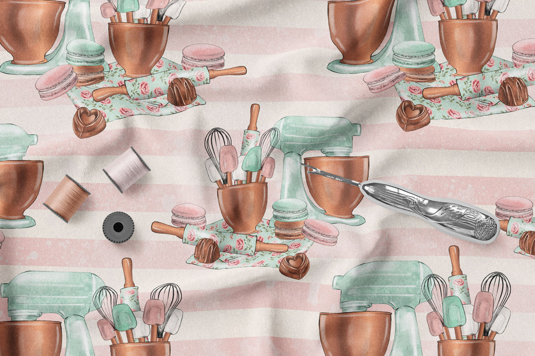 Kitchen utensils 100% Cotton Fabric-MZ0002KT