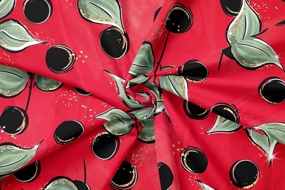Ladybug Dotted 100% Cotton Fabric-MZ0001LB