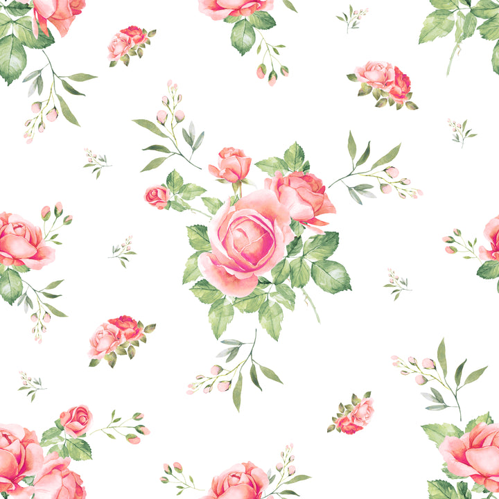 Shabby Roses 1 100% Cotton Fabric -MZ0001RS