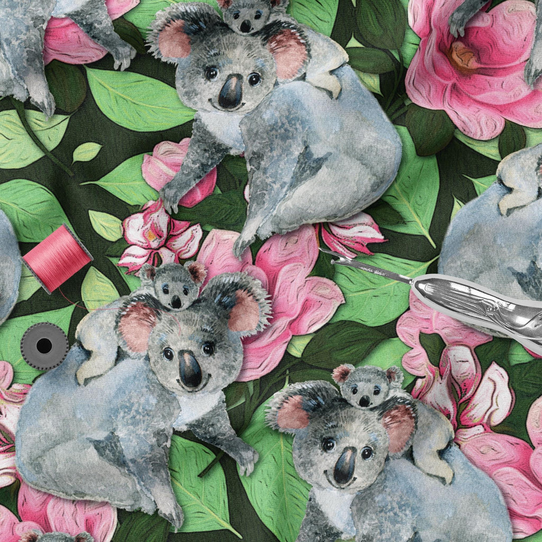 Koalas in Eucalyptus 100% Cotton-MZ0002KO