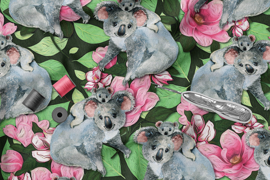 Koalas in Eucalyptus 100% Cotton-MZ0002KO