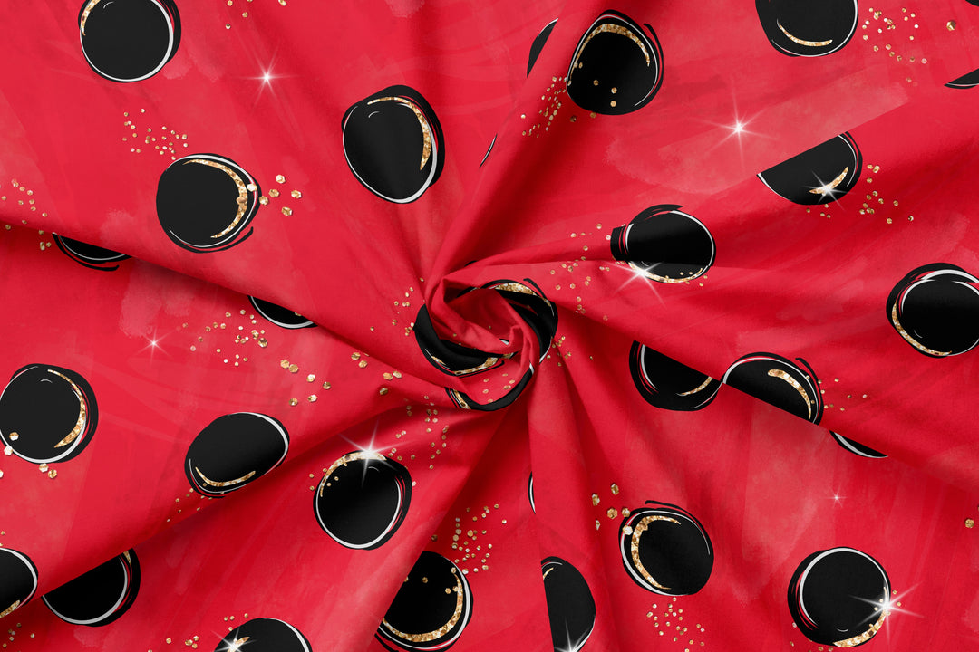 Polka Dot Lady Bug 100% Cotton Fabric-MZ0002LB