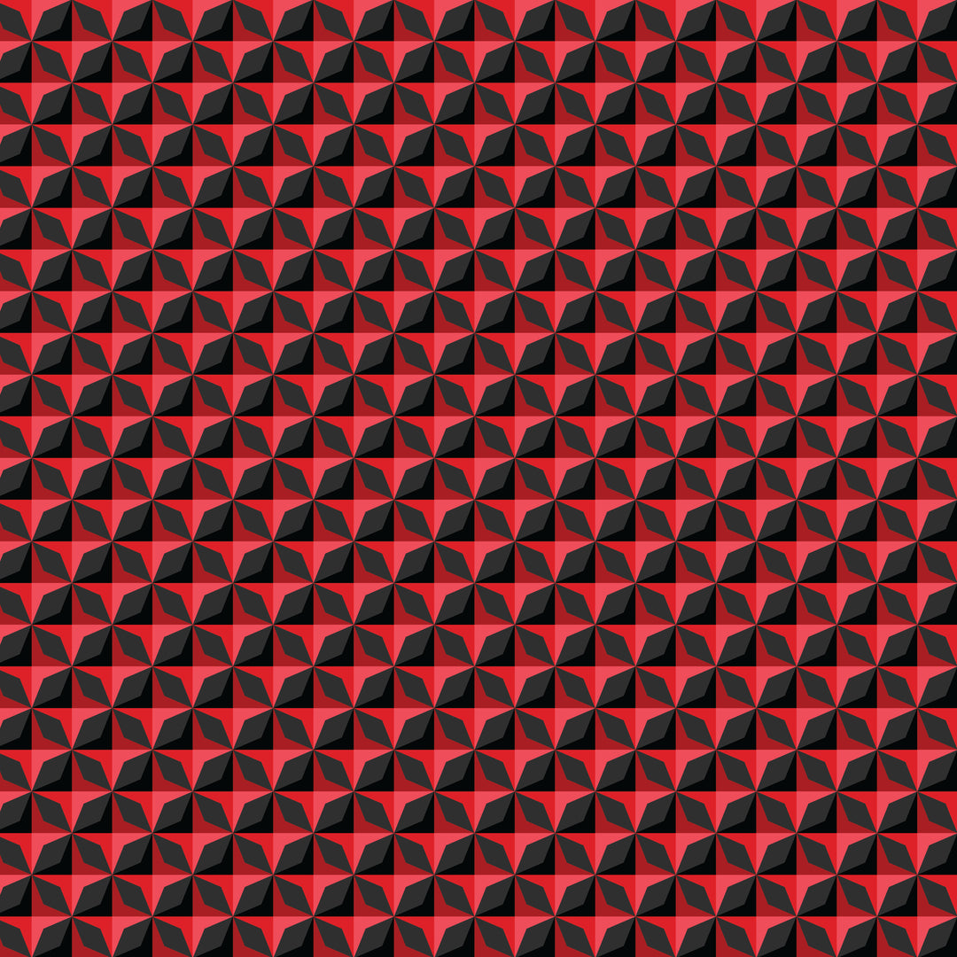 Black and red diamonds 100% Cotton Fabric -MZ0002PP