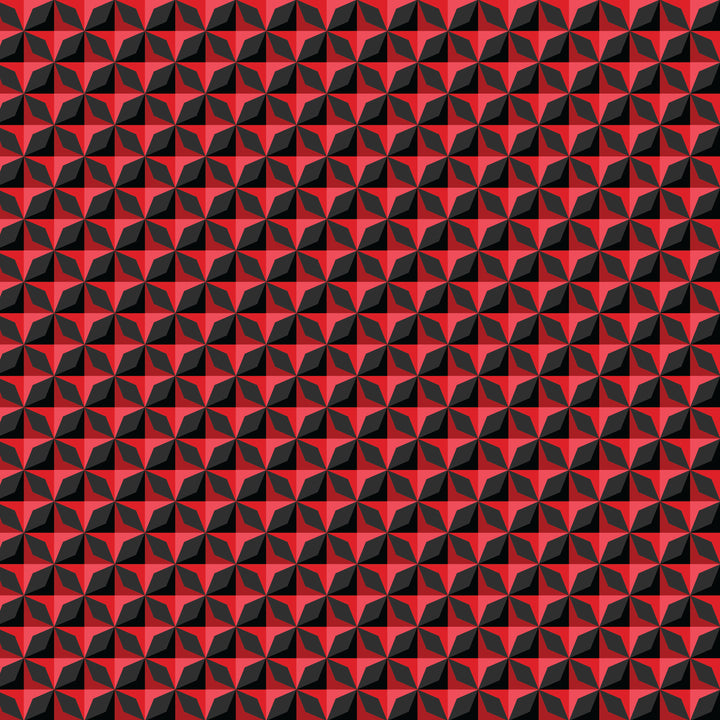 Black and red diamonds 100% Cotton Fabric -MZ0002PP