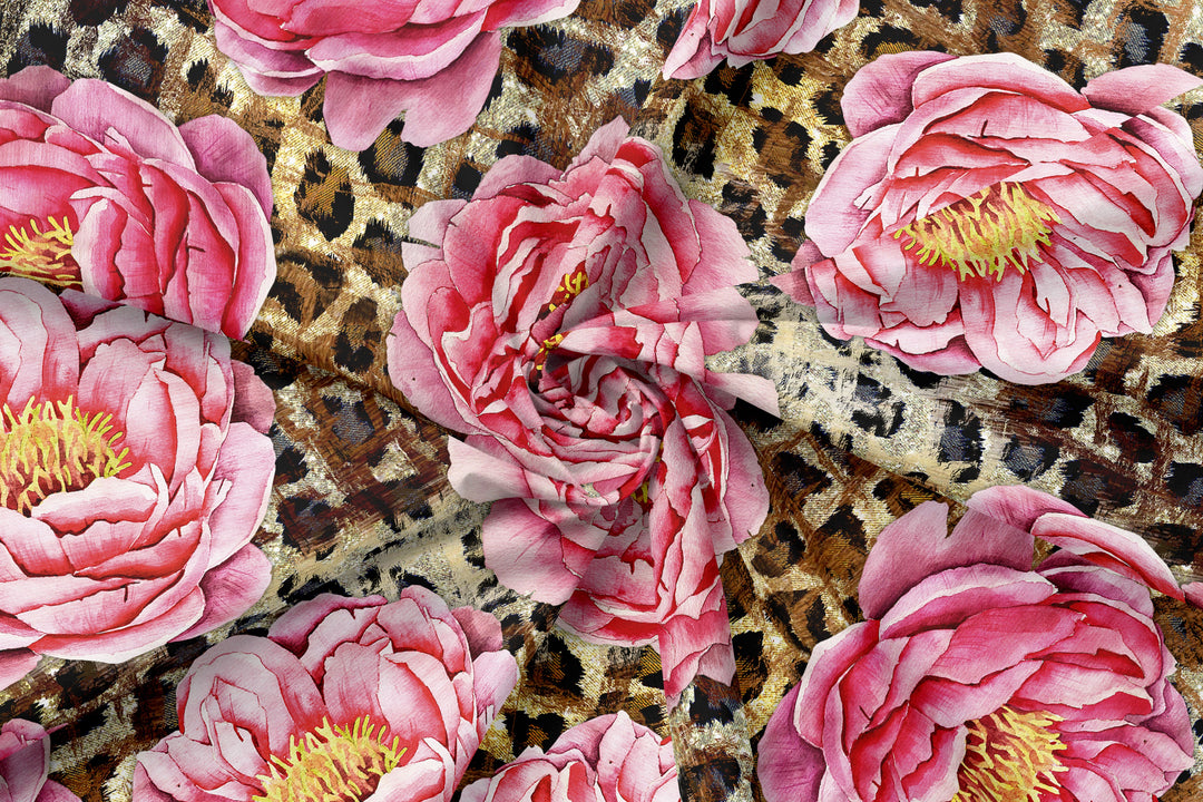 Wild Tiger Rose 100% Cotton Fabric -MZ0002WT