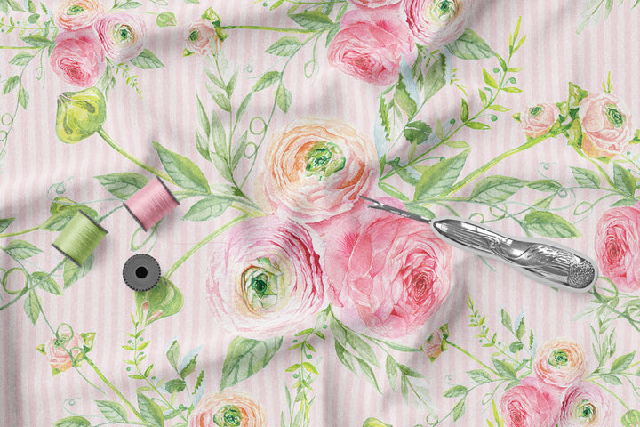 Shabby chic Roses 3 100% Cotton Fabric -MZ0003RS