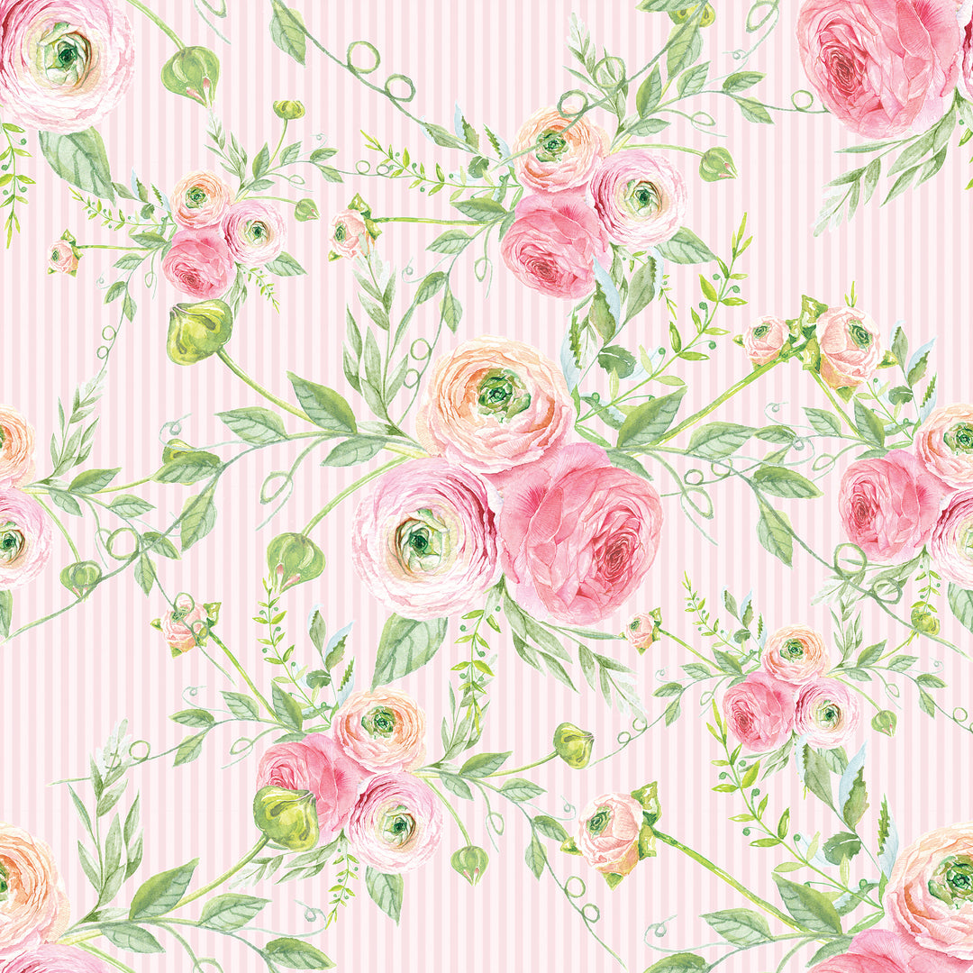 Shabby chic Roses 3 100% Cotton Fabric -MZ0003RS