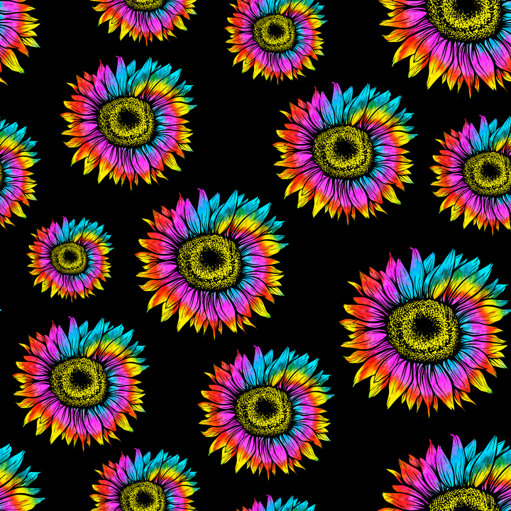 Hippy Sunflowers 100% Cotton Fabric -MZ0003SF