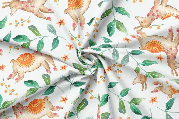 Lovely Llama Eucalyptus 100% Cotton-MZ0004LA