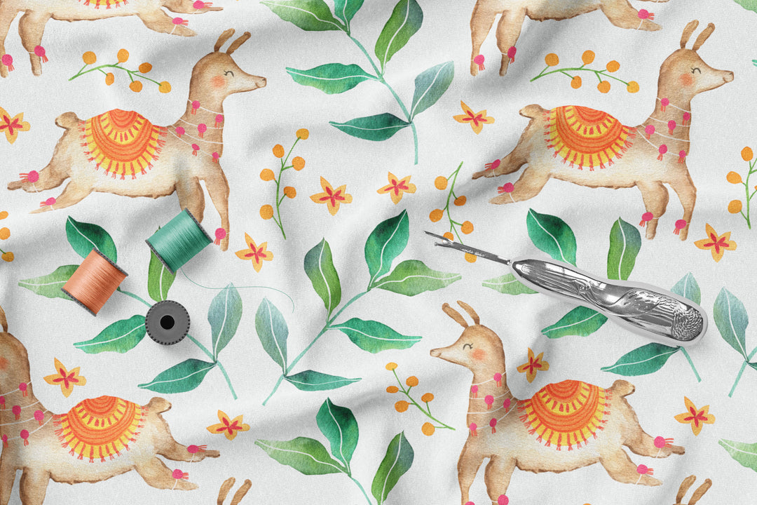 Lovely Llama Eucalyptus 100% Cotton-MZ0004LA