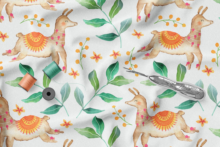 Lovely Llama Eucalyptus 100% Cotton-MZ0004LA