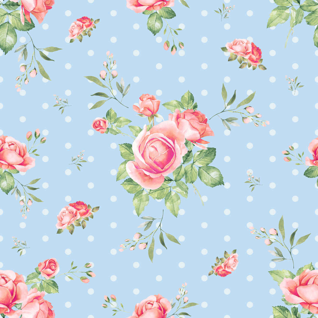 Shabby chic Roses 4 100% Cotton Fabric -MZ0004RS