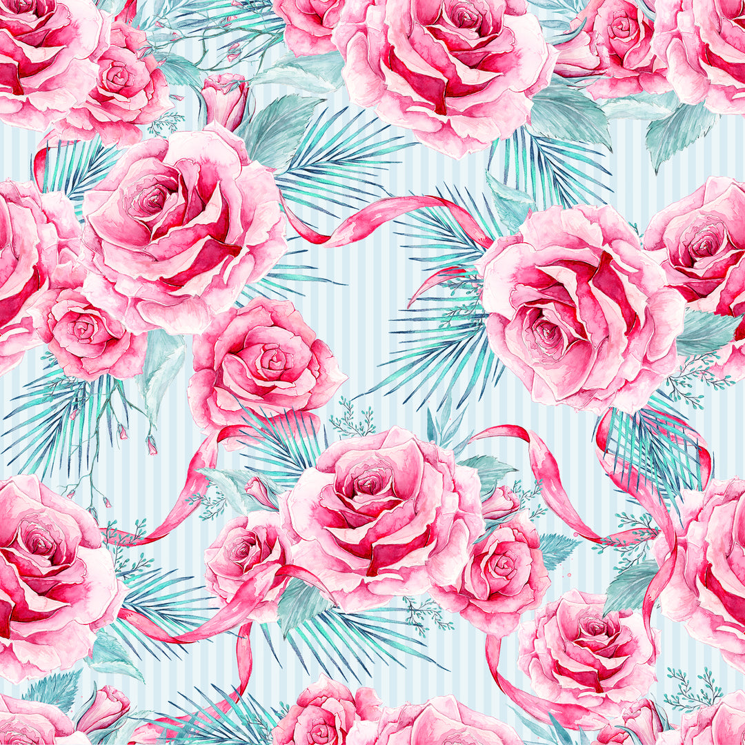 Shabby chic Roses 5 100% Cotton Fabric -MZ0005RS