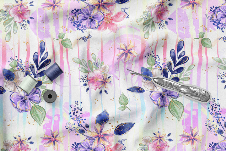 Magical florals 100% Cotton Fabric -MZ0006MG
