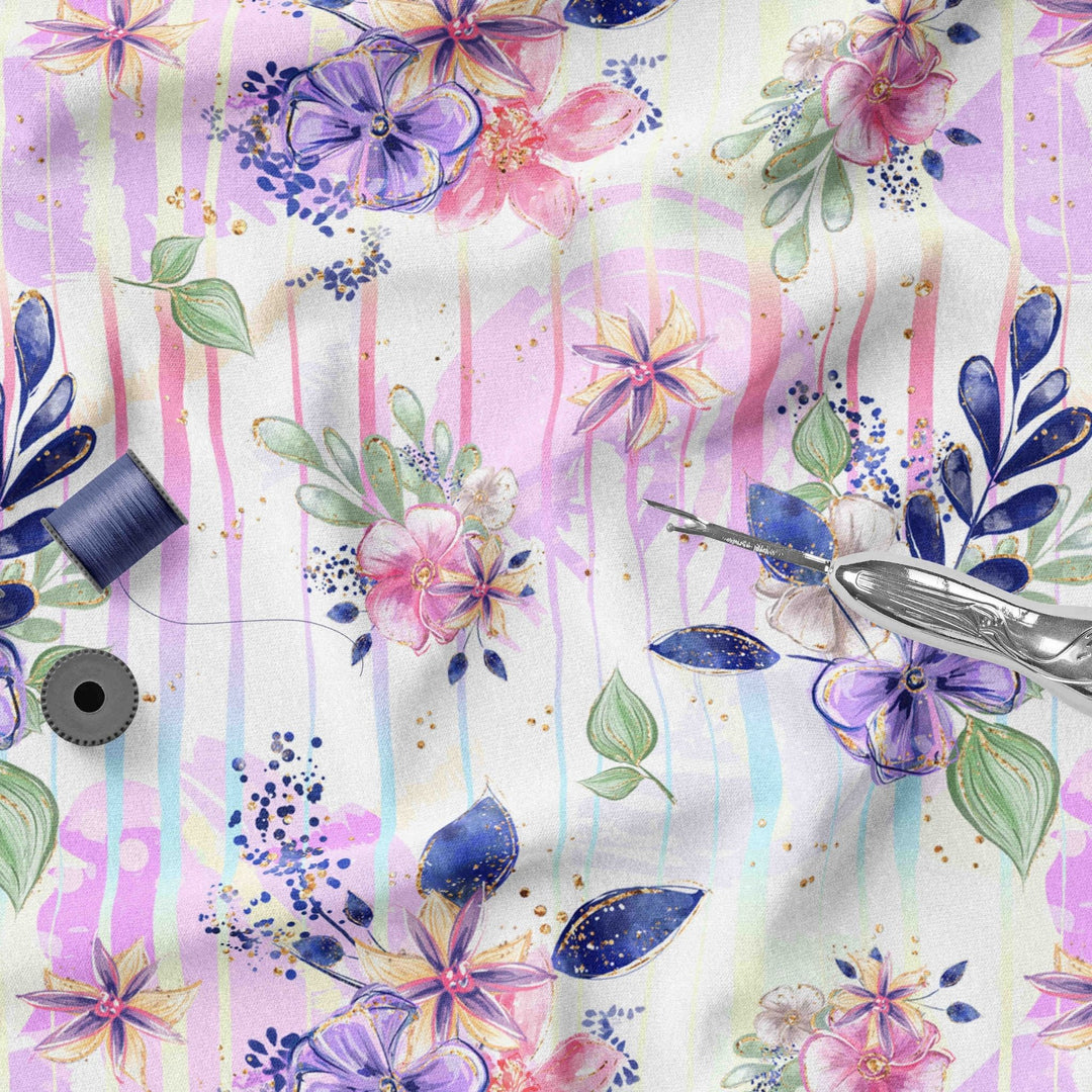 Magical florals 100% Cotton Fabric -MZ0006MG