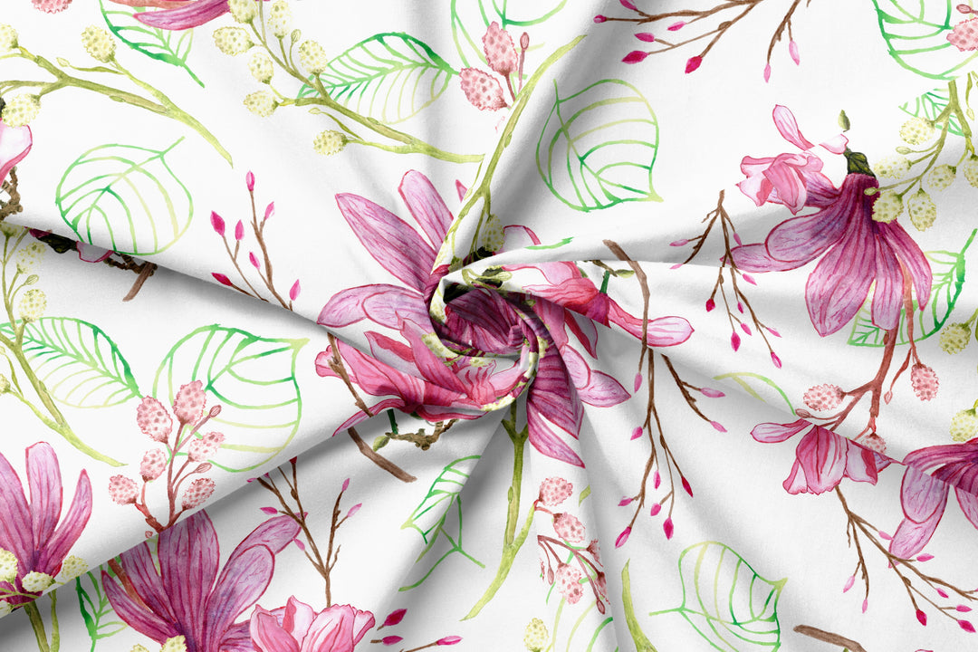 Floral breeze 100% Cotton Fabric-MZ0007FW