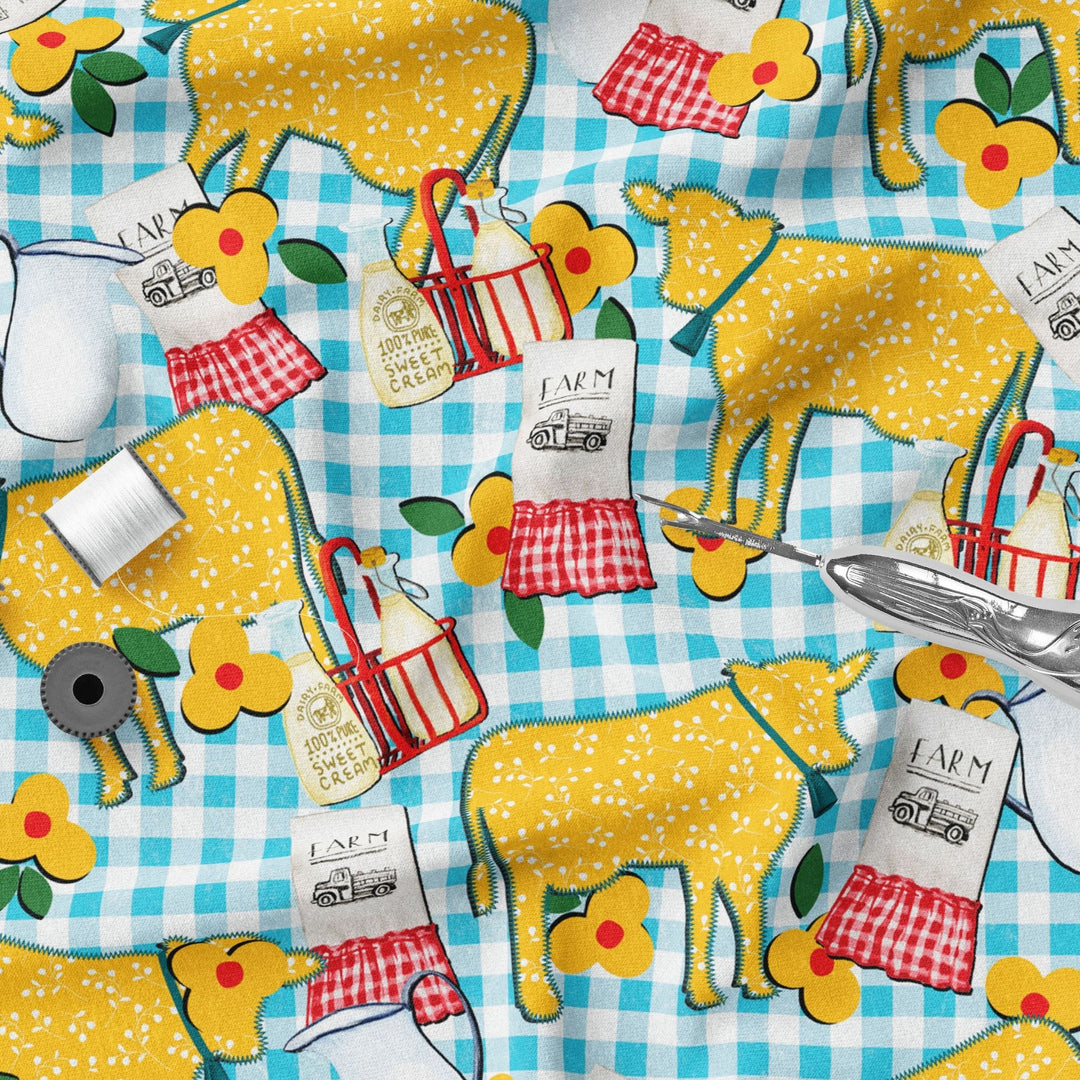 Country fresh milk 100% Cotton Fabric -MZ0008CS