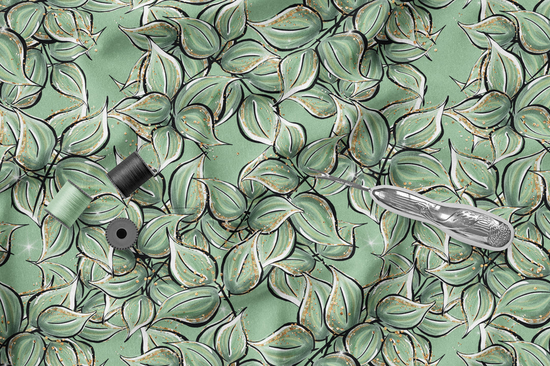 Ladybug Greens 100% Cotton Fabric-MZ0010LB