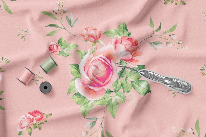 Shabby chic Roses 10 100% Cotton Fabric -MZ0010RS