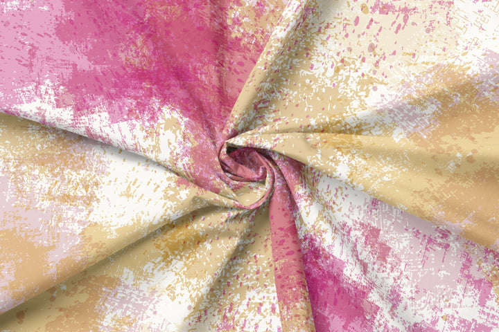 Watercolor Background Pink and Yellow Palette 100% Cotton Fabric -MZ0010WB