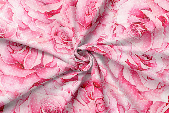 Shabby chic Roses 12 100% Cotton Fabric -MZ0012RS