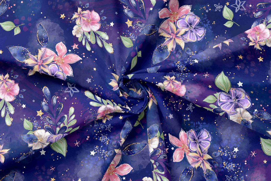 Magical Impatience florals 100% Cotton Fabric -MZ0005MG