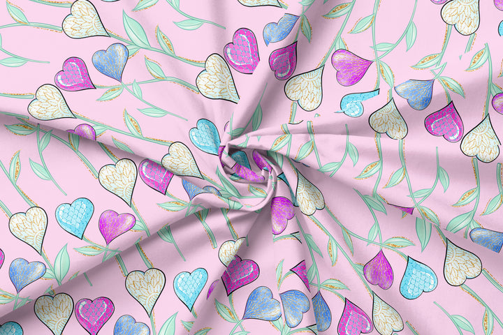 Magic Heart flowers 100% Cotton Fabric -MZ0014MG