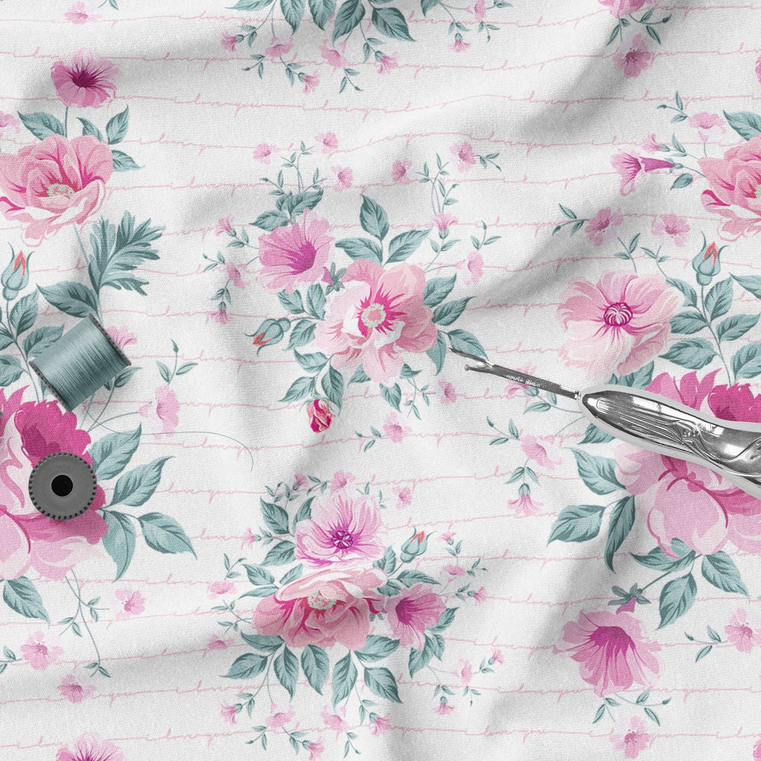 Shabby chic Roses 14 100% Cotton Fabric -MZ0014RS