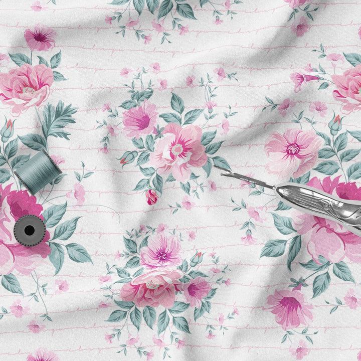 3DShabby chic Roses 14 100% Cotton Fabric -MZ0014RS