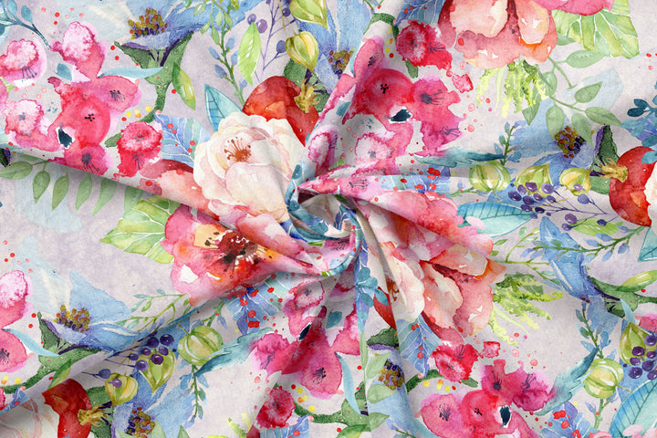 Floral Medley Punch 100% Cotton-MZ0023FW