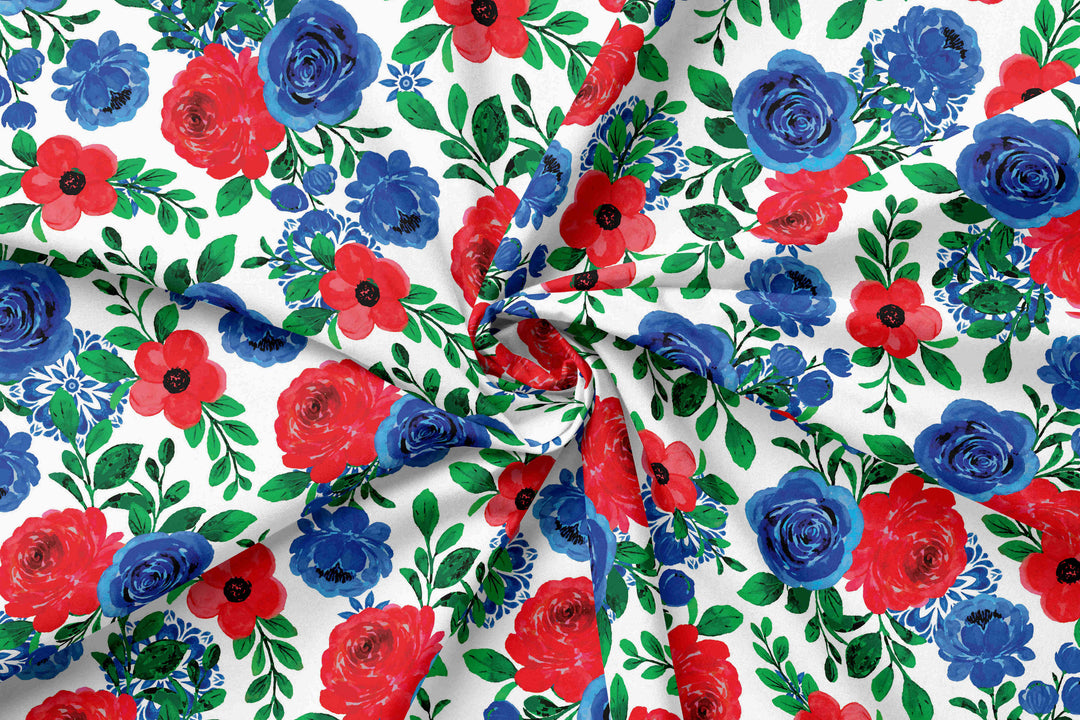 Country Strawberries 100% Cotton Fabric -MZ0024CS