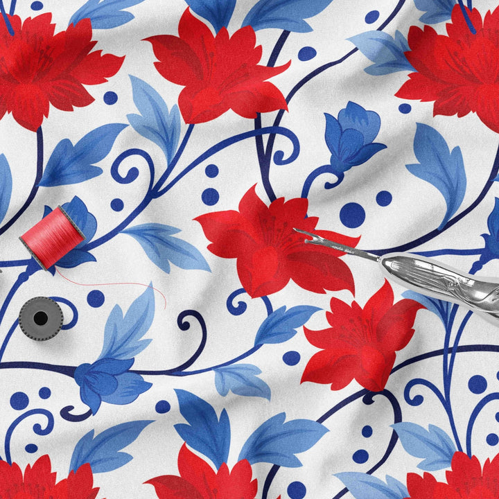Country Wild Flowers 100% Cotton Fabric -MZ0029CS