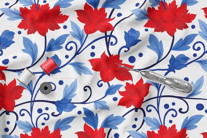 Country Wild Flowers 100% Cotton Fabric -MZ0029CS