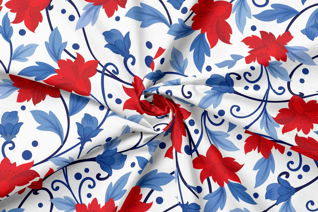 Country Wild Flowers 100% Cotton Fabric -MZ0029CS
