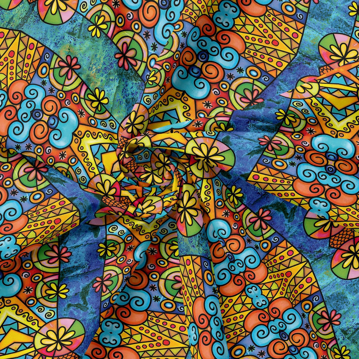 Kaleidoscope color splash 9 100% Cotton Fabric-MZ0009KL