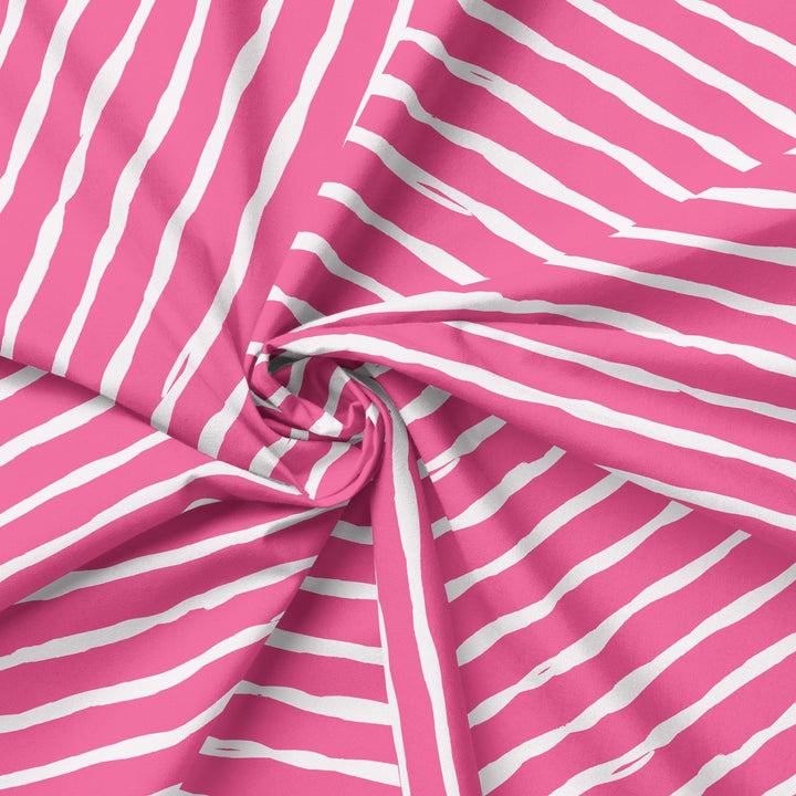 Lovely Llama Pink Stripes 100% Cotton-MZ0009LA