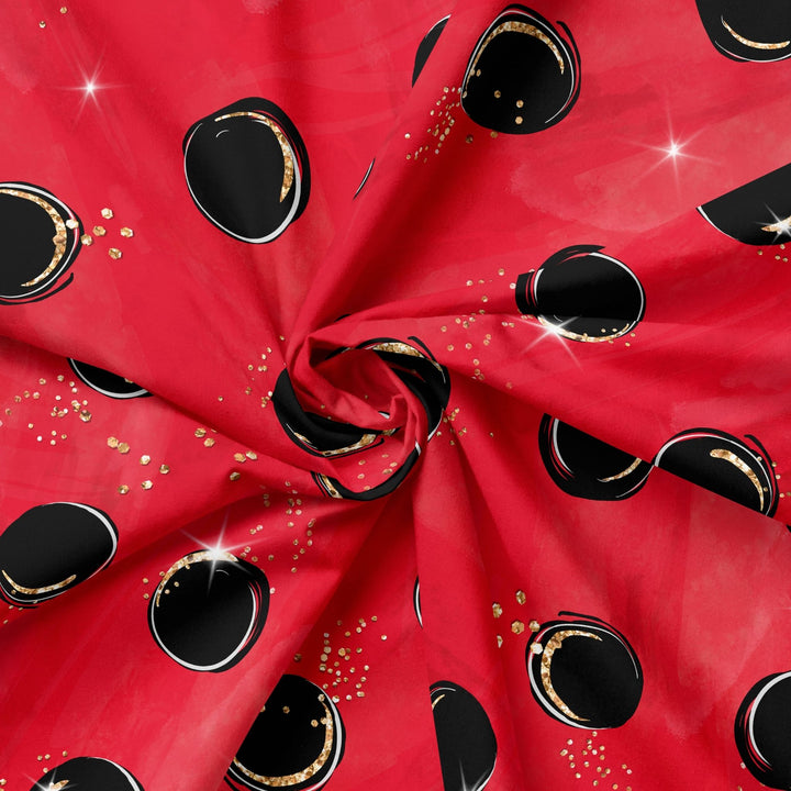 Polka Dot Lady Bug 100% Cotton Fabric-MZ0002LB