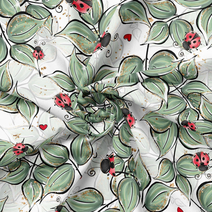 Ladybug Garden 100% Cotton Fabric-MZ0008LB