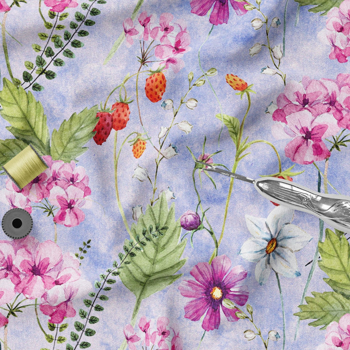 Floral Berry Medley 100% Cotton Fabric-MZ0022FW
